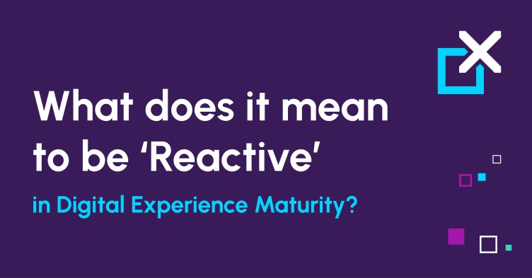 What does it mean to be ‘Reactive’​ in Digital Experience Maturity?